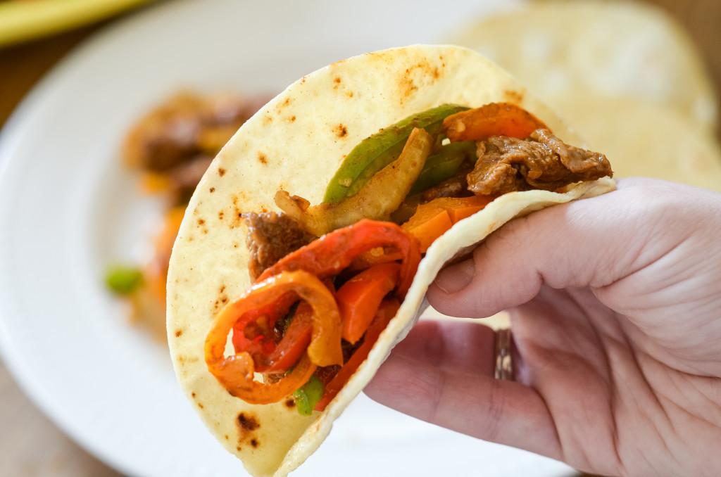 air fryer steak fajitas