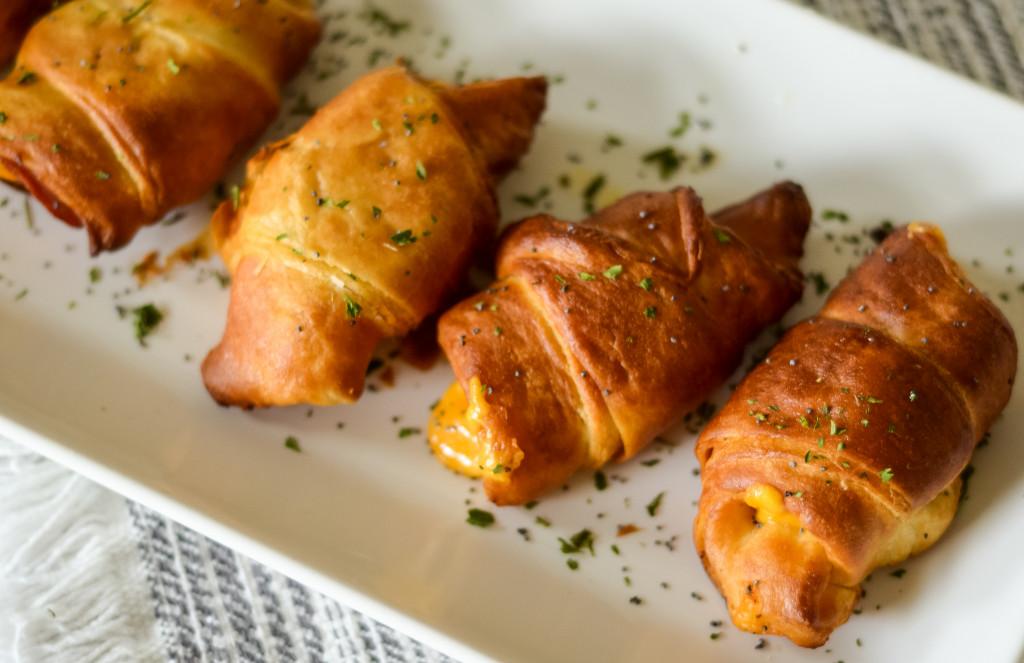 air fryer ham and cheese crescent rolls