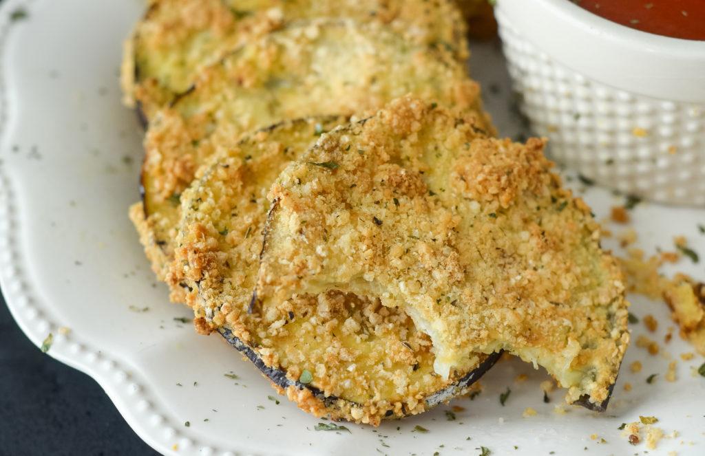 gluten-free air fried eggplant