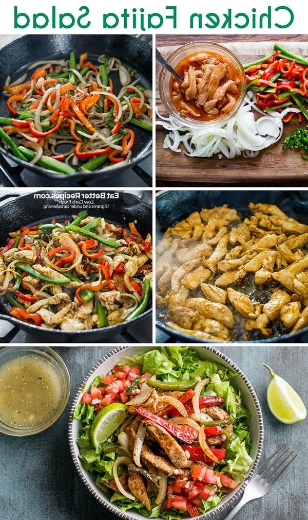 Düşük Karbonhidratlı Sağlıklı Tavuk Fajita Salatası adım adım fotoğraflar